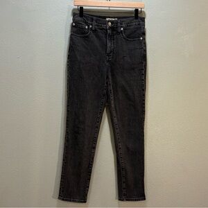 Madewell The Perfect Vintage Jean Size 26 Gray Black Straight Leg High Rise